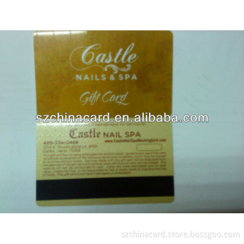Printed PVC Silver Metalic Magnetic Membership Card